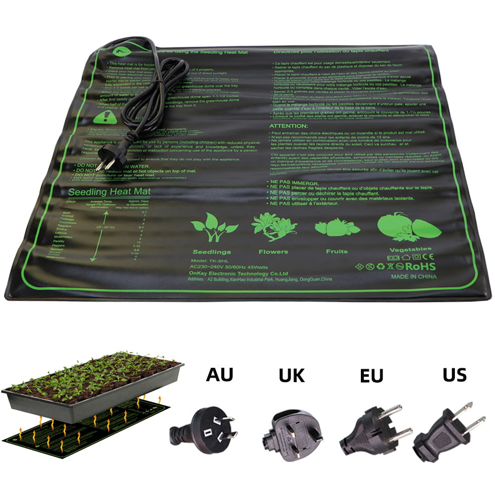 Seedling Heating Pad 3 Sizes Waterproof Seed Plant Germination Reproduction Cloning Starter Mat 100/ 45/17.5Watt Garden Supplies