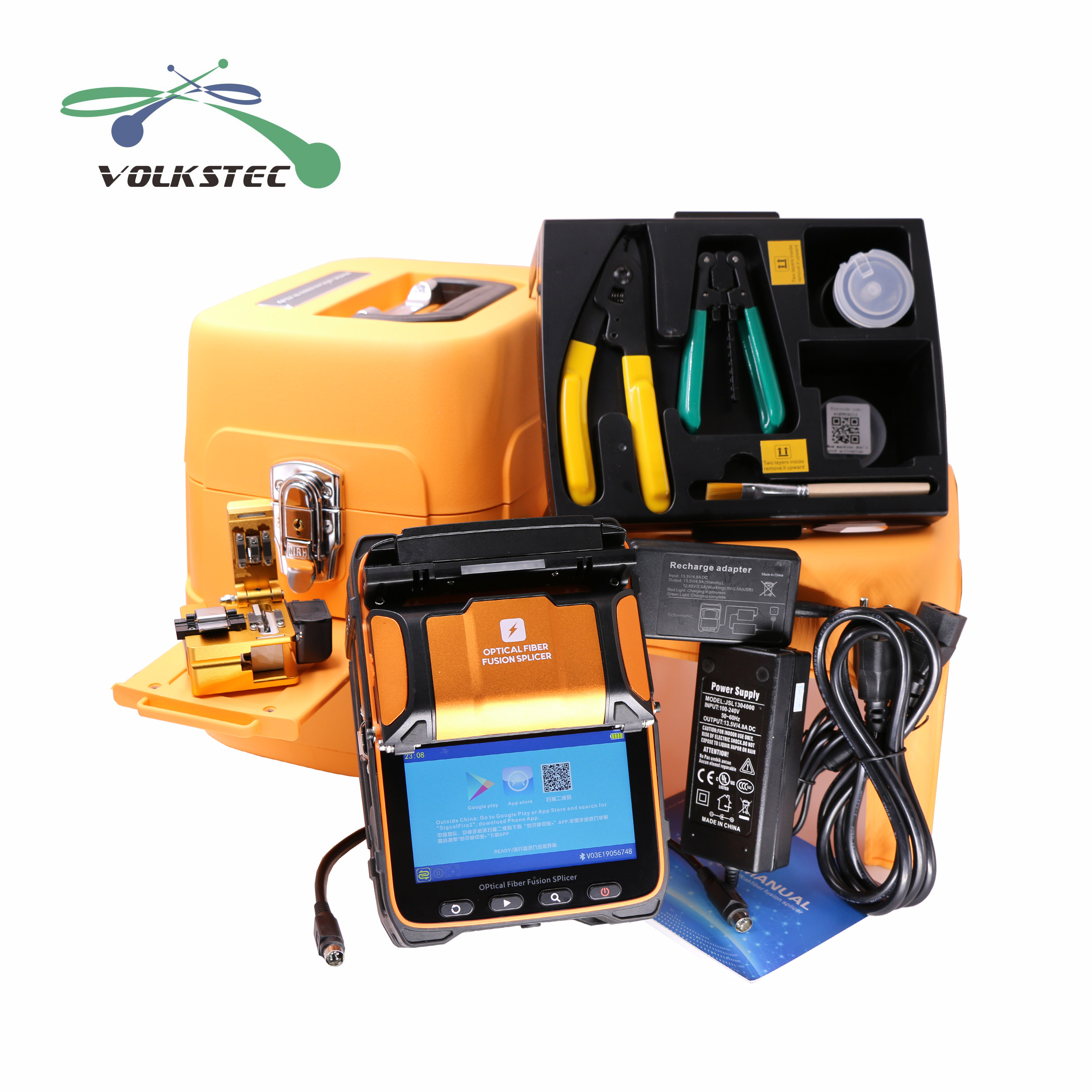 Signalfire AI-9 Fusion splicer Machine 6 motor 5S splicing machine with VFL Optic power meter tool kits CE Marking free shipping