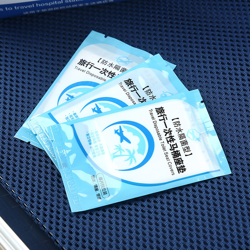 50Pcs Disposable Toilet Seat Cover Mat Portable  Waterproof Safety Toilet Seat Pad For Travel/Camping Bathroom Accessiories