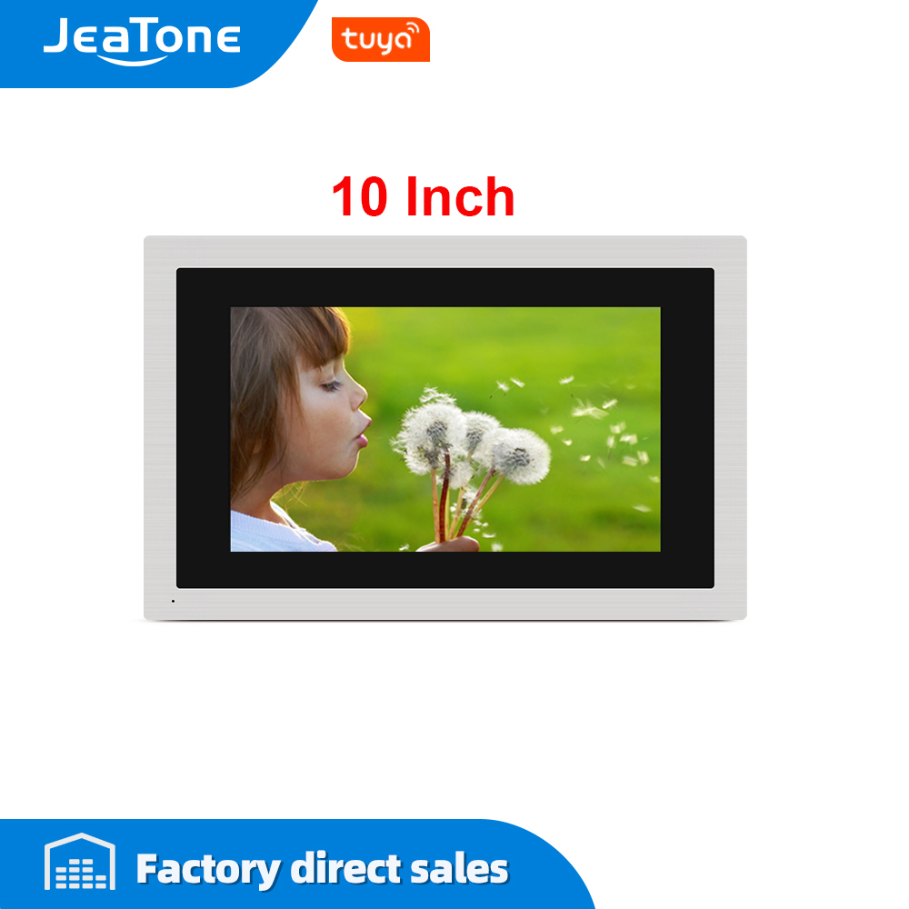 JeaTone 10 inch Touch Big Screen WIFI IP Video Door Phone Intercom Wired Single monitor Access Control Mobile App Remote Unlock