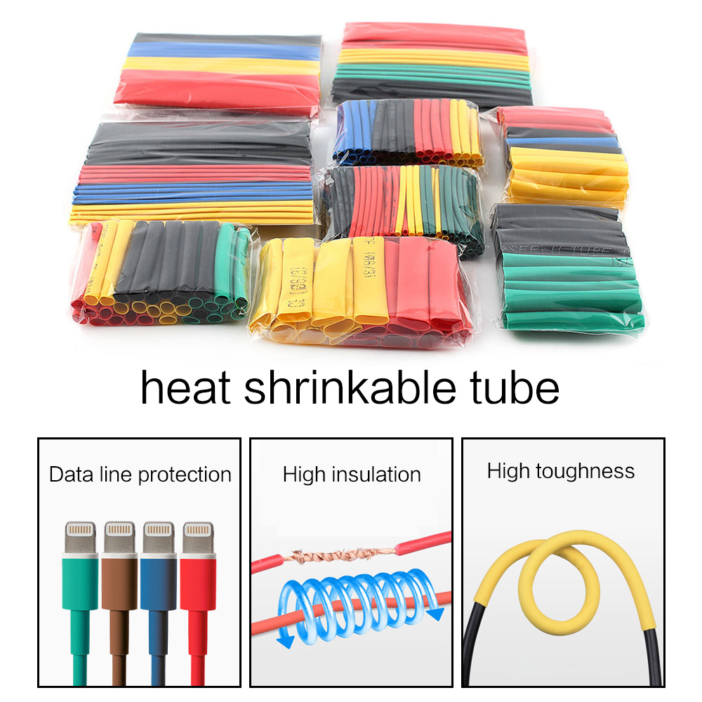 328 pcs Heat Shrink Tubing 2:1， Waterproof Electrical Wire Cable Wrap Assortment Electric Insulation Heat Shrink Tube Kit
