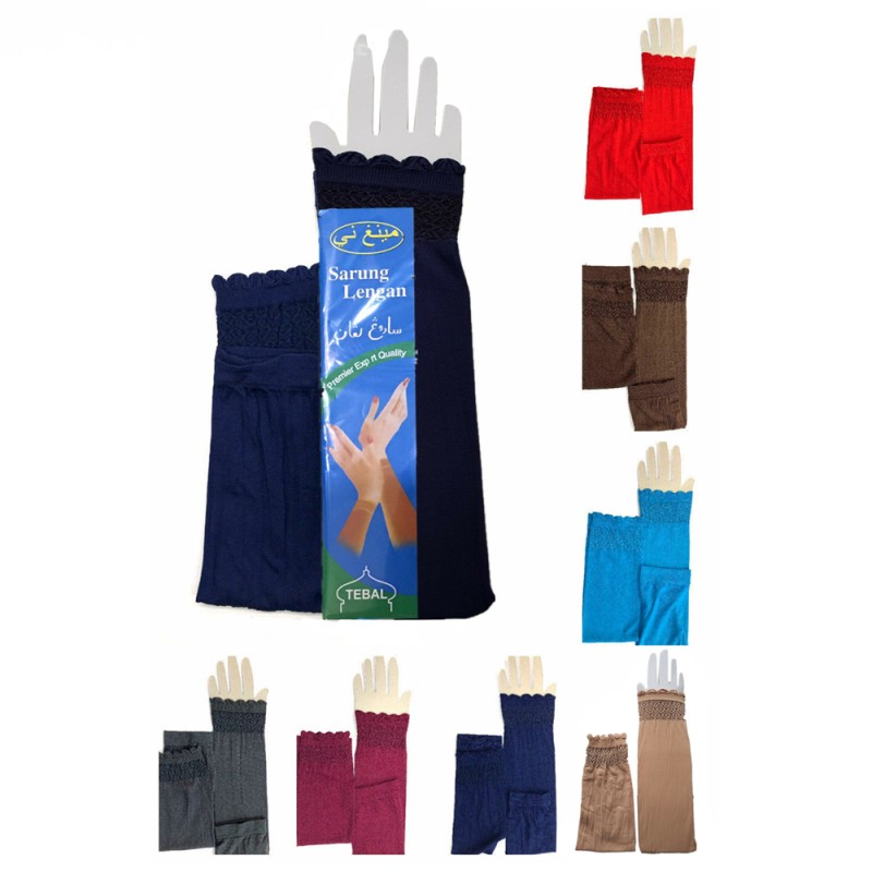 Islamic Muslim Sleeves Gloves Arm Cover Hijab Stretchy Fabric Arab Sleeves Elastic Sun Arm Warmer Middle East