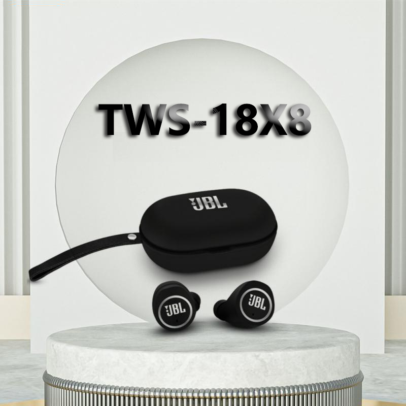 TWS-18/X8 Bluetooth Sports Headphones True Stereo Wireless Subwoofer Headphones with Microphone Charging Box