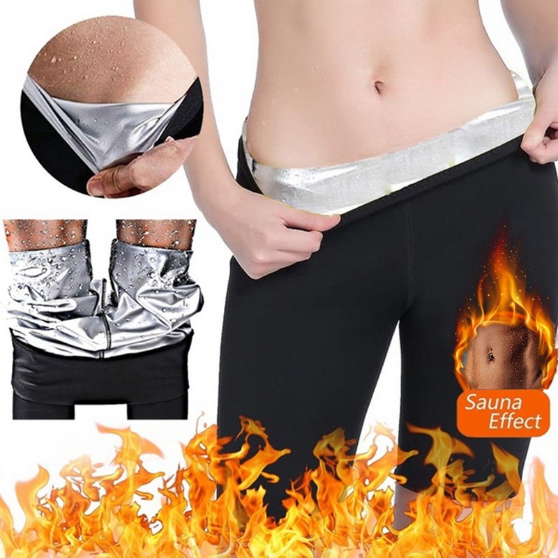 Sweat Sauna Pants Body Shaper Weight Loss Slimming Pants Women Waist Trainer Tummy Thermo Sweat Leggings Fitness Workout