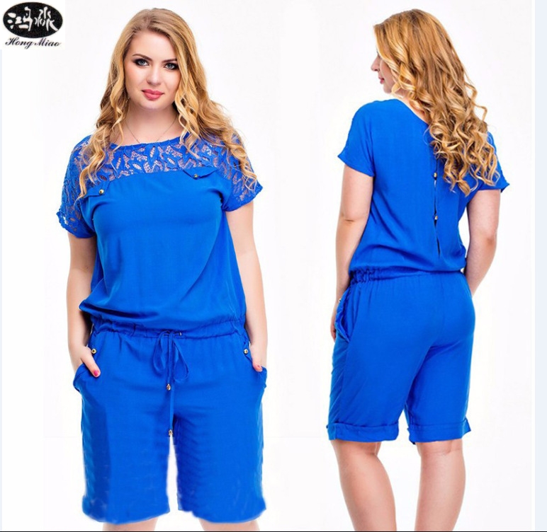 HongMiao  Summer Women Jumpsuit Night club Hollow Out O-neck Solid Color Bow Tie Sexy Female Jumpsuit