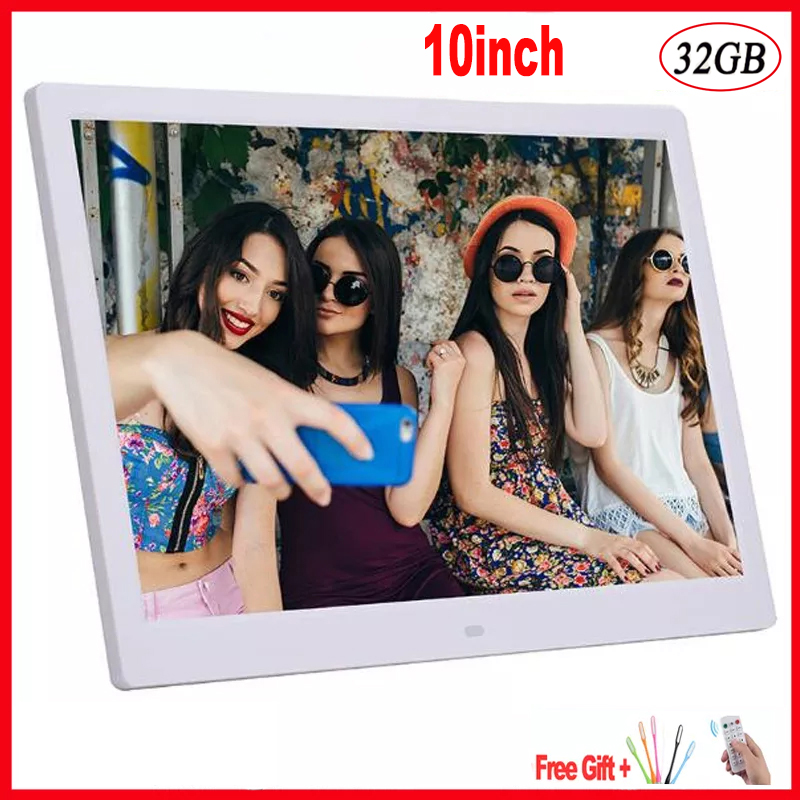 10.1 Inch HD Digital Po Frame 1024x600 HD Ultra-Thin LED Electronic Po Album LCD Po Frame