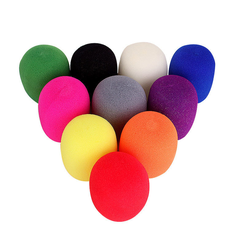 Microphone Windscreen Foam Cover Thick Mic Covers Foam Mic Pop Filter for Studio Interview Karaoke DJ (10 Colors)
