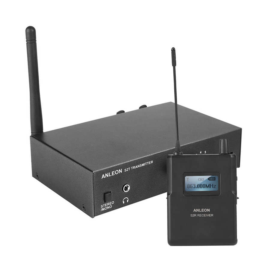 For ANLEON S2 Wireless In-Ear Monitor System Stage 561-568Mh / 526-535Mhz / 670-680MHZ Transmitter Receiver Monitoring 100-240V
