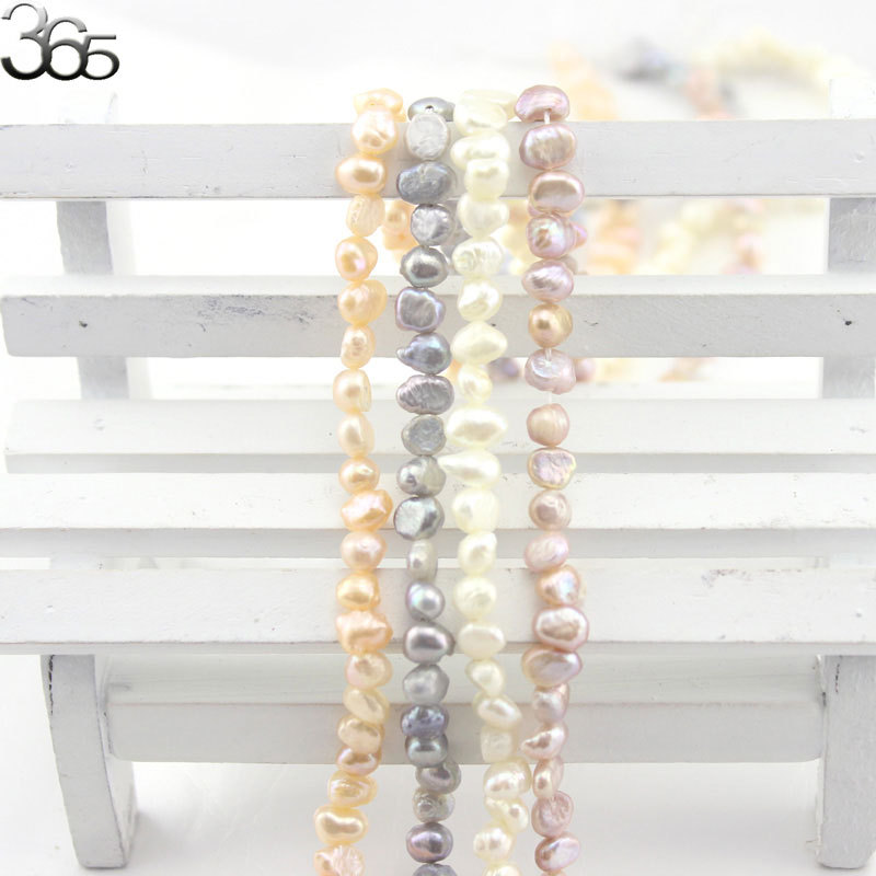 Multi Colors Natural Baroque Pearls Mixed Real Freshwater Pearl Plated Potato Loose Perle Beads For Jewelry Making DIY 14.5”