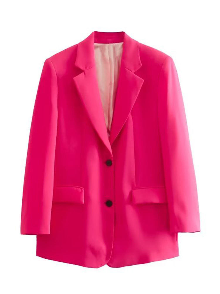  spring and autumn women's jacket retro loose single-breasted long-sleeved suit jacket small suit all-match temperament