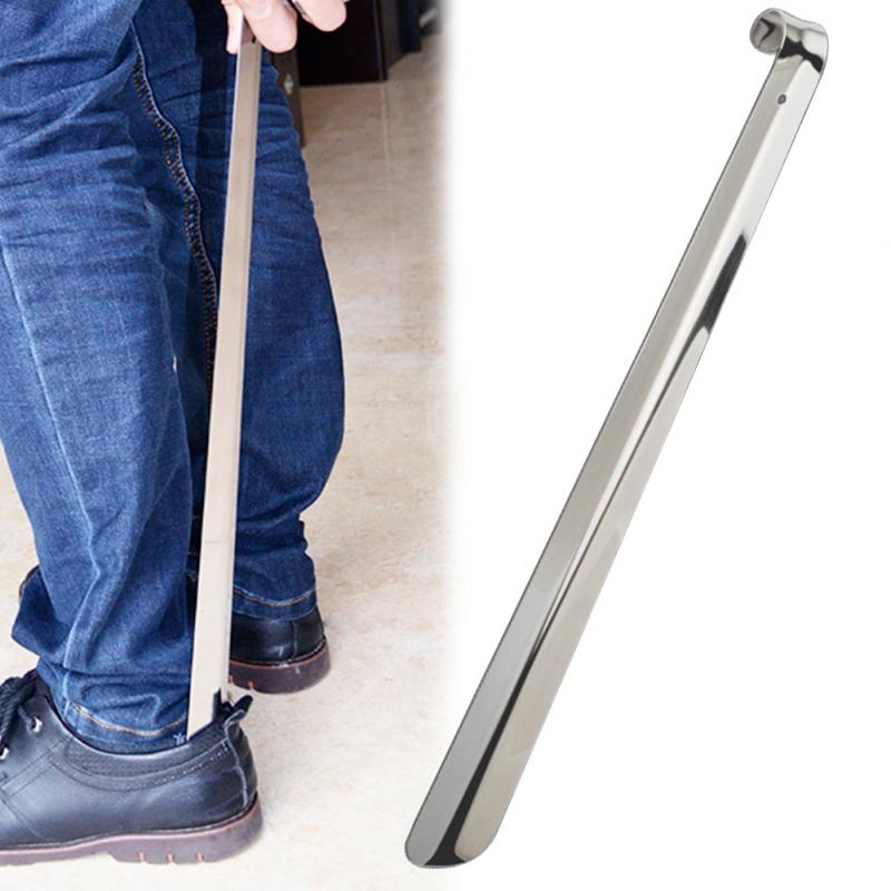 Universal Shoe Horn Stainless Steel Wearing High Hee Portable Pull Spoon Long Handle Shoes Lifter Silver Shoehorn Tooll Durable