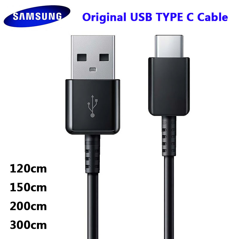 Original Samsung TYPE C Cable 1.2/1.5M Fast Charger Data Line For samsung Galaxy S8 S9 Plus S10 Note 8 9 10 A3/A5/A7 2017