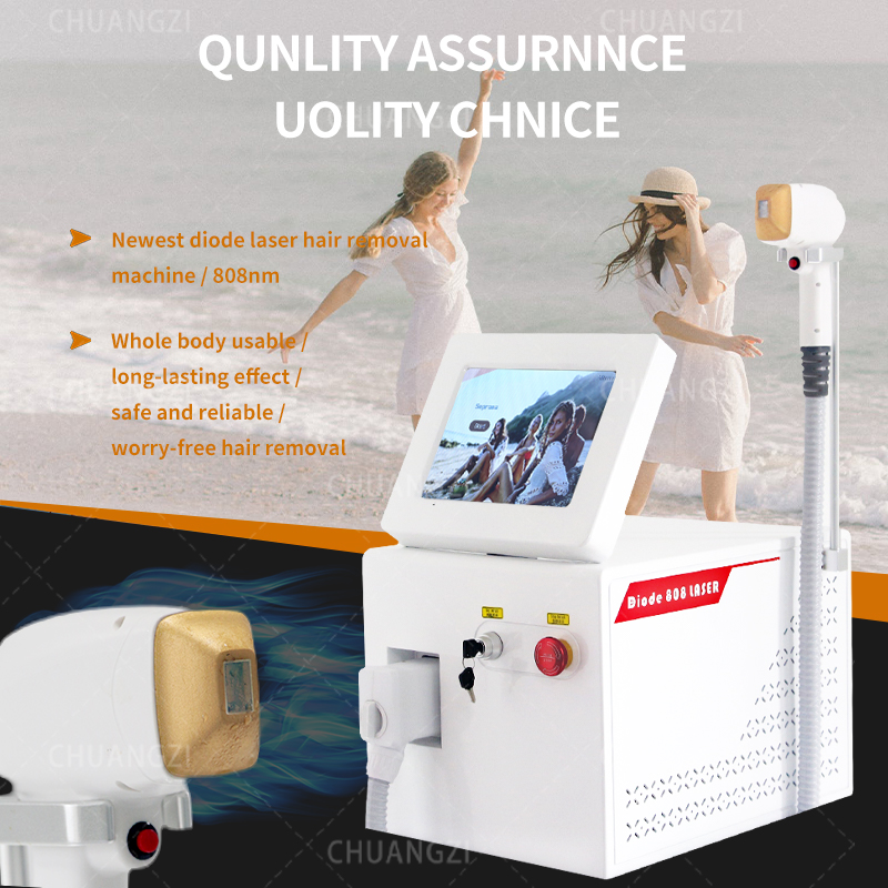   3 Wavelength 808nm Diode Laser remove hair machine diode laser 808nm Hair Removal device salon hair removal laser