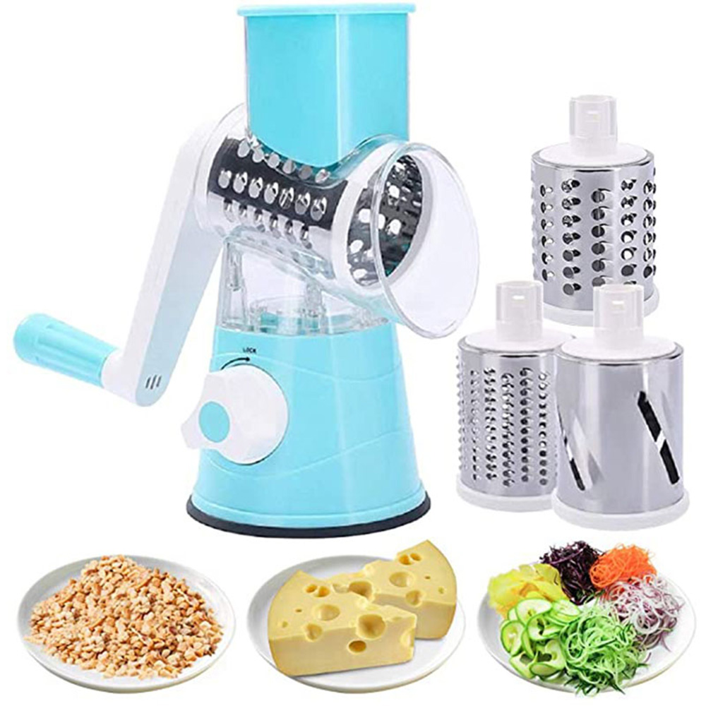 Vegetable Slicer Manual Kitchen Accessories Grater Vegetable Chopper 3 In 1 Round Cutter Potato Spiralizer Home Gadget Tool Item
