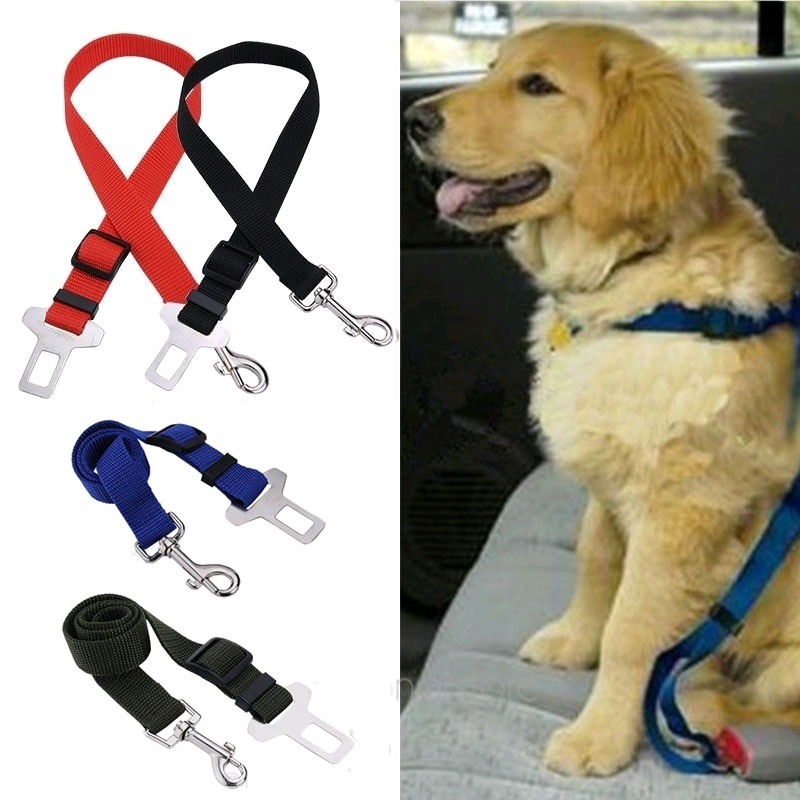 Pet Dog Cat Car Seat Belt For Accessories Goods Animals Adjustable Harness Lead Leash Small Medium Travel Clip Pet Safety Belt