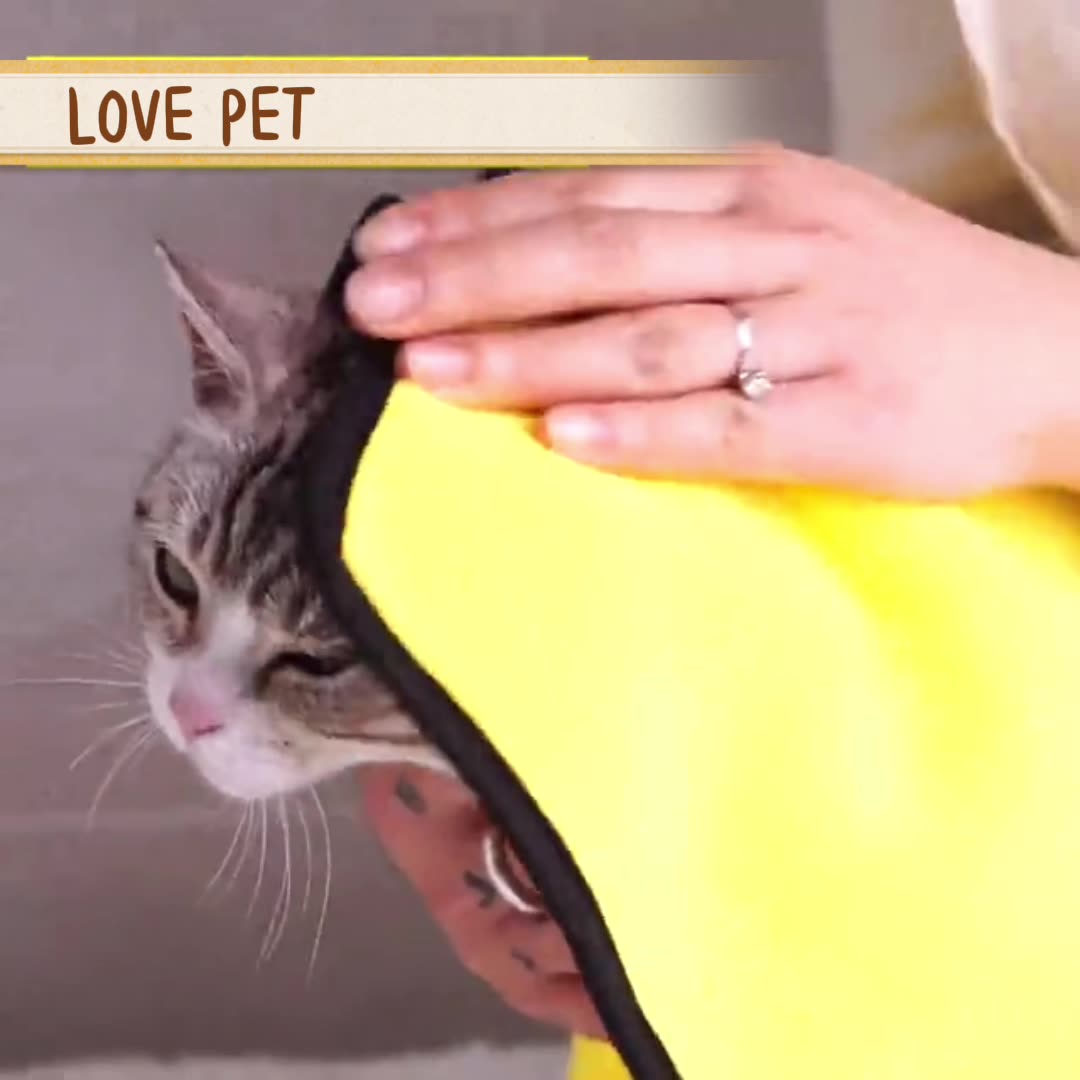Cat and Dog Towel Pet Absorbent towel Dog Extra Bath Towel Cat Quick Dry Wipe Pet Shop Available