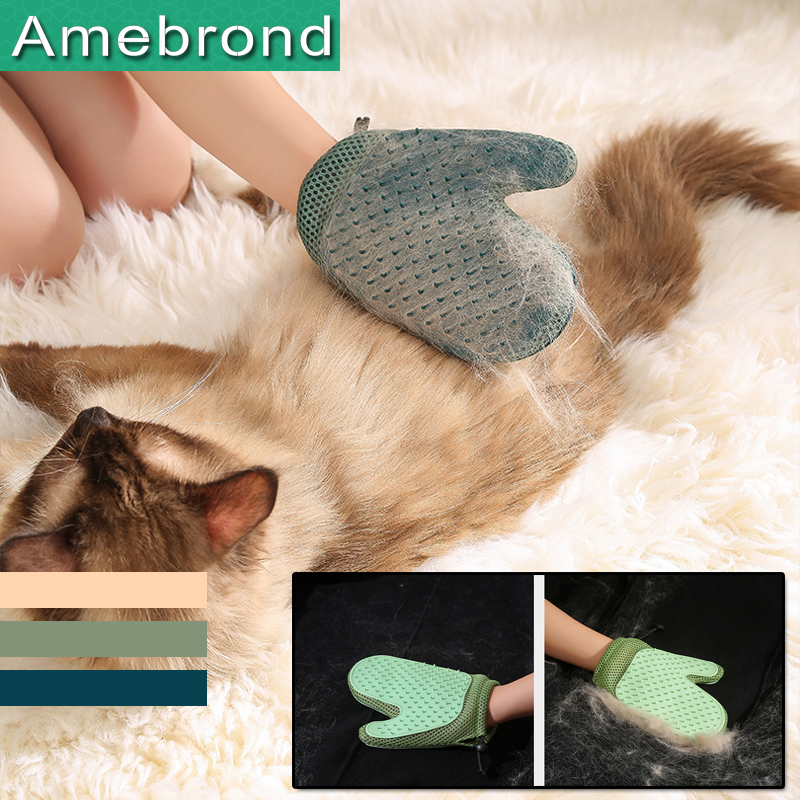 Pet Hair Remover Glove Brush Breathable Cat Grooming Glove Washable Cat Hair Deshedding Glove Brush Reusable Lint Remover