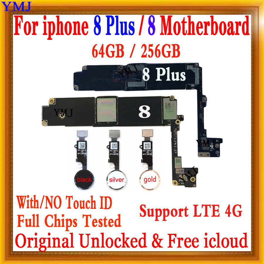 Motherboard For iPhone 8 Plus 5.5inch/8 4.7inch With/NO Touch ID，For iPhone 8 8Plus Logic Board No ID Account Mainboard update