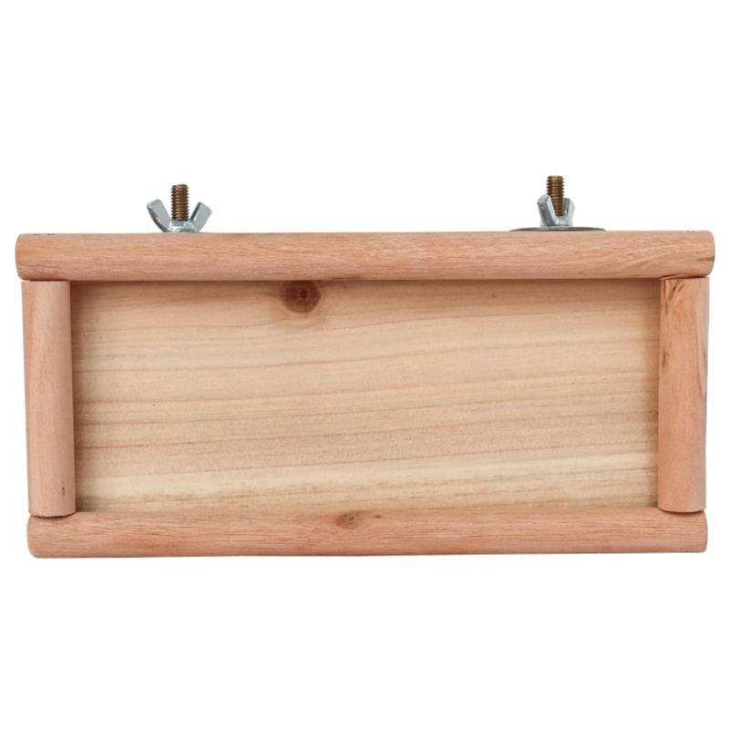 Bird Perch Stand Toy Wood Platform Feeder Exercise Chew Toys for Conure Parakeet Lovebird Hamster Gerbil Rat G2AB