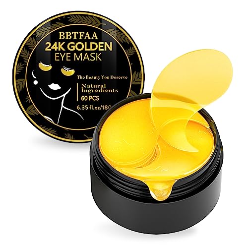 ????? Under Eye Patches, 24K Eye Mask for Puffy Eyes & Dark Circles Treatments, Reduce Under Eye Bags and Smooth Wrinkles, Eye Skin Care Pads for Beauty & Personal Care