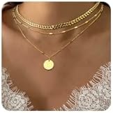 14K Gold Plated Layering Necklaces For Women Gold Necklace Set, Cuban Link, Snake Chain, Paperclip Layered Chains, Twisted Rope and Twisted Chain, Trendy Layering Necklace