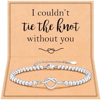 Forever Love Knot Infinity Friendship Bracelets for Women, Bridesmaid Wedding Birthday Christmas Valentines Day Gifts for Friends