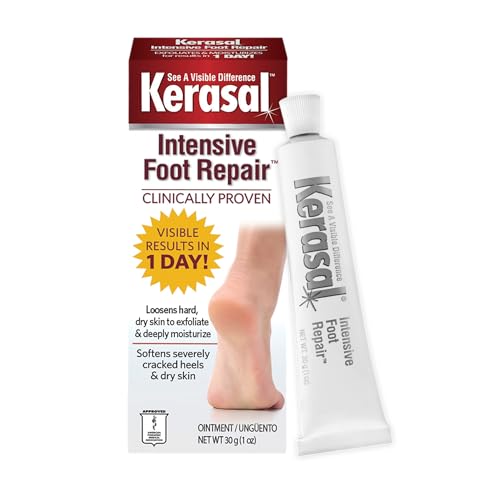 Kerasal Intensive Foot Repair, Skin Healing Ointment for Cracked Heels and Dry Feet, 1 Oz