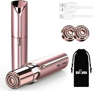 Facial Hair Remover for Women - as Seen on TV Painless Face Shaver - Electric Hair Removal Device for Chin Lips Peach Fuzz, Included 2 x Replacement Heads