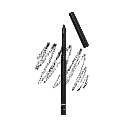 e.l.f. No Budge Retractable Eyeliner, Creamy, Ultra-Pigmented & Waterproof, Creates Bold & Defined Lines, Vegan & Cruelty-Free, Black 0.006 Oz