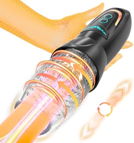 Automatic Male Masturbator Sex Toy with 10 Vibration, 8 Thrusting & Rotating Patterns, Male Sex Toys for Men, Penis Pump Male Stroker Adult Toy Penis Vibrator for Men, Adult Toys for Men