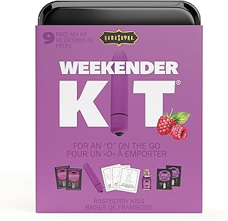 Kama Sutra Weekender Kits - Includes Oil of Love, Honey Dust, Massage Oil, Love Liquid, and Erotic Playcards (Vibe Raspberry Kiss)