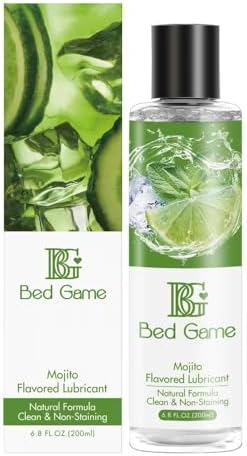 Water-Based Personal Lubricant, Mojito Flavored, Sex Lube for Men, Women and Couples, Non-Staining, 6.8 fl.oz, 200ml.