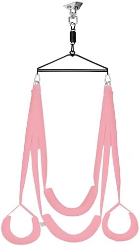 BELSIANG Adult Sex Swing and 360 Degree Spinning Indoor Swivel Swing Set with Premium Paint Stand and Widened Thick Comfortable Swing for Couples (Ultimate Enhanced Version, colourP-Ink)