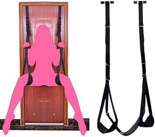 Hold to 300Lbs Over The Sex Toys for Couples, Adult Swing Sex Frequent Flyer Door Swing Sex Door Swing Bondage and Sex Restraint, Adjustable Shoulder Strap with Plush Seat Cushion Sweater