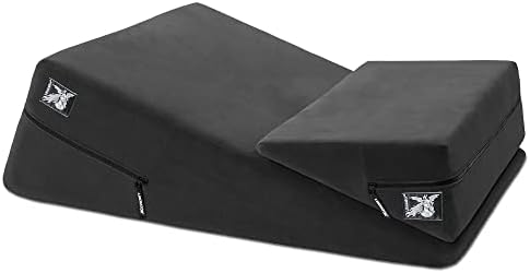 Liberator Wedge & Ramp Sex Positioning Pillow Combo, Original Short (10"), Black Microfiber