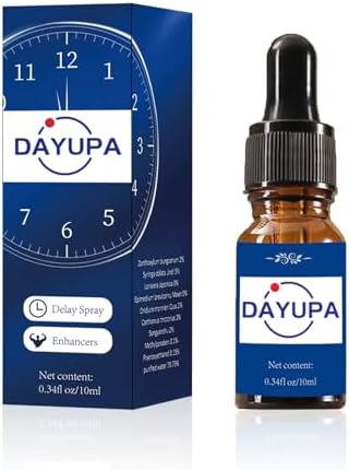 DAYUPA-Enhancers-Natural Delay Drops for Men -Herbal Desensitizing Delay Drops for Lasting Longer in Bed-Quick Acting Climax Control-Delay Spray (0.34FL OZ)