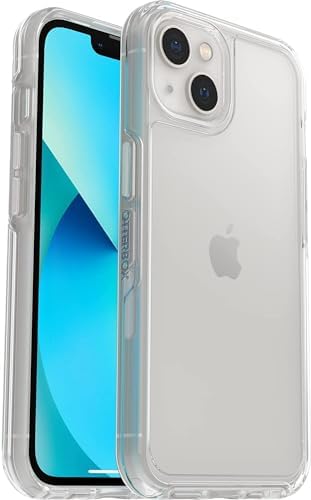 OtterBox iPhone 13 (ONLY) Symmetry Series Case - CLEAR, ultra-sleek, wireless charging compatible, raised edges protect camera & screen