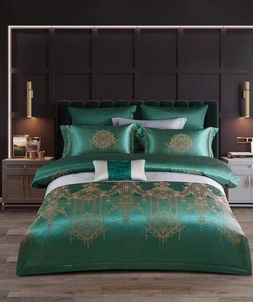 High copy hermes home green bedding set