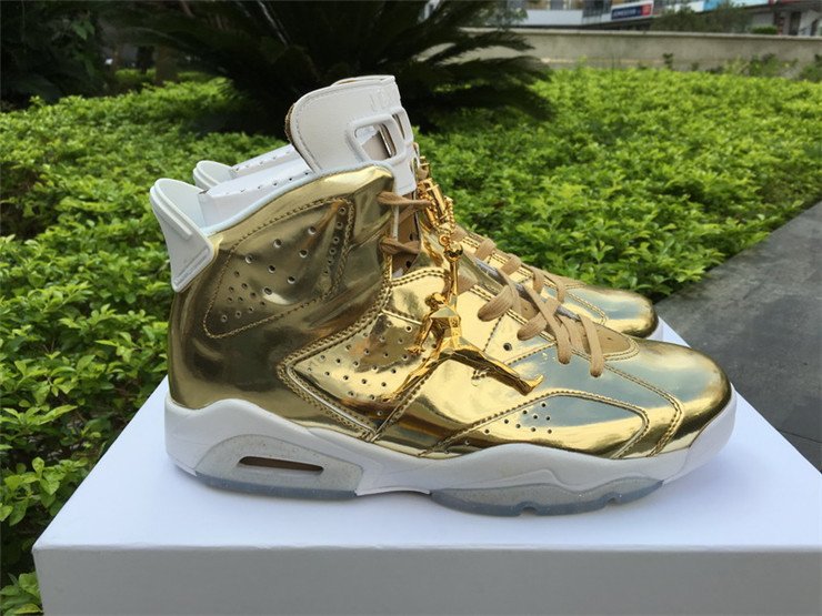 PK JORDAN 6 PINNACLE METALLIC GOLD WHITE