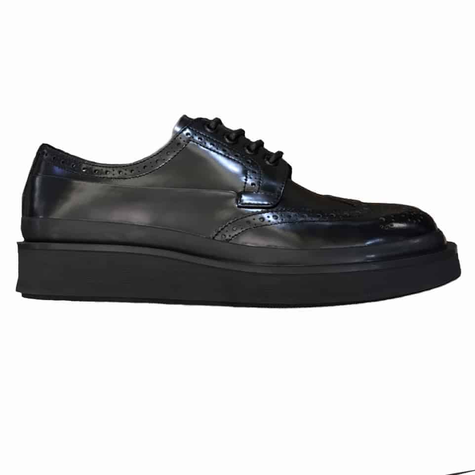 PRADA LEATHER PLATFORM BROGUES – PD35