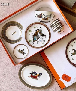 Replica luxury hermes home cheval d’orient porcelain dinner set